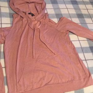 Cold shoulder , hoodie shirt